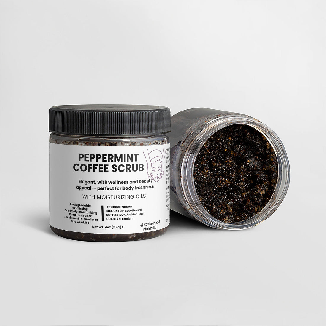 Coffee Vitaliq Peppermint Coffee Scrub for glowing, healthy skin
