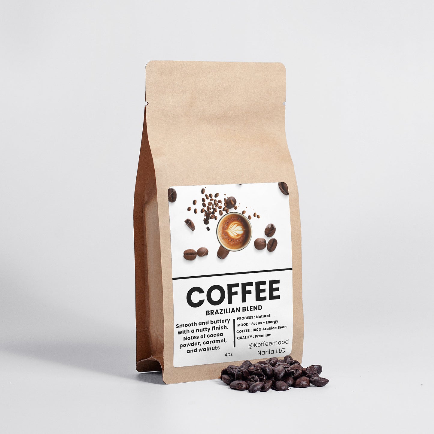 Shop Vitaliq Brazilian Blend Coffee 4oz | Best Medium-Dark Roast