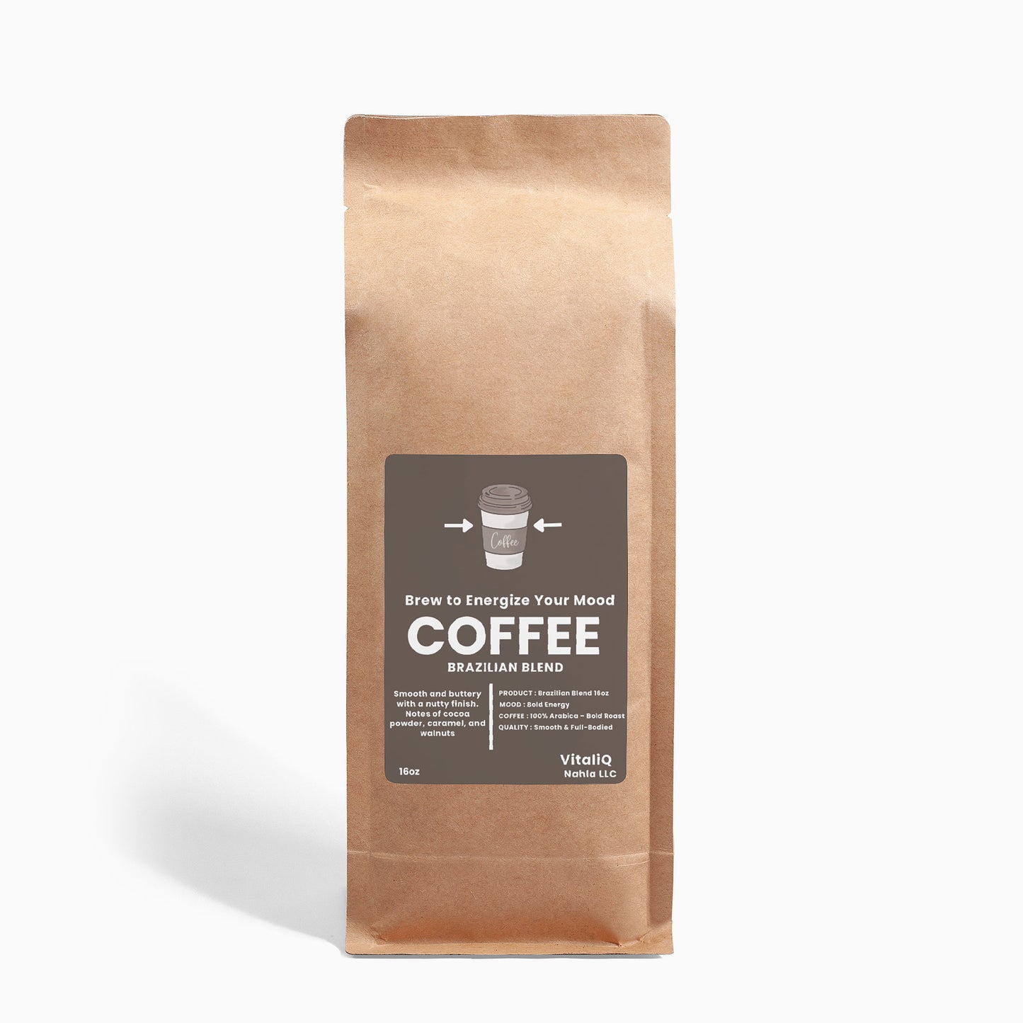 Brazilian Blend Fresh Roasted
Coffee Med-Dark 16oz