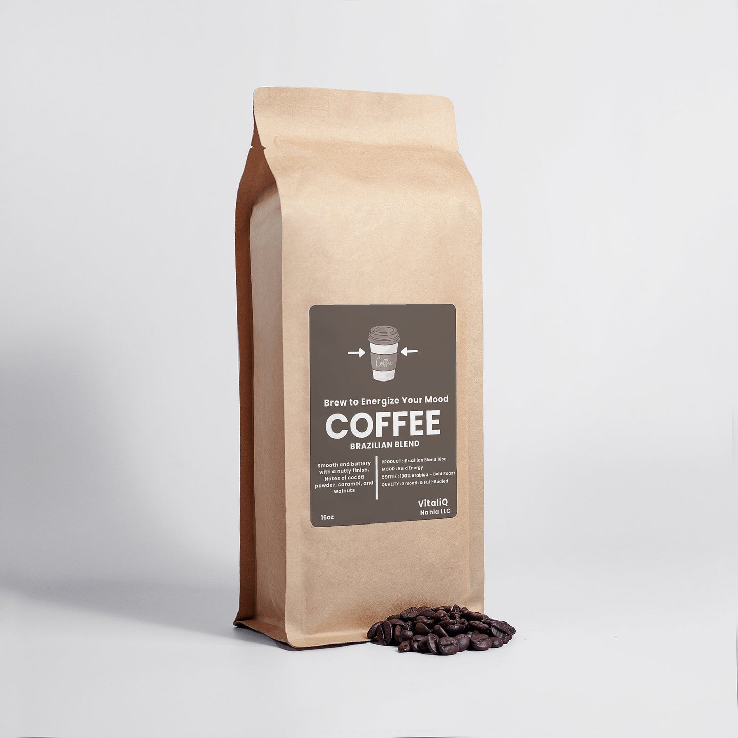 Brazilian Blend Fresh Roasted
Coffee Med-Dark 16oz