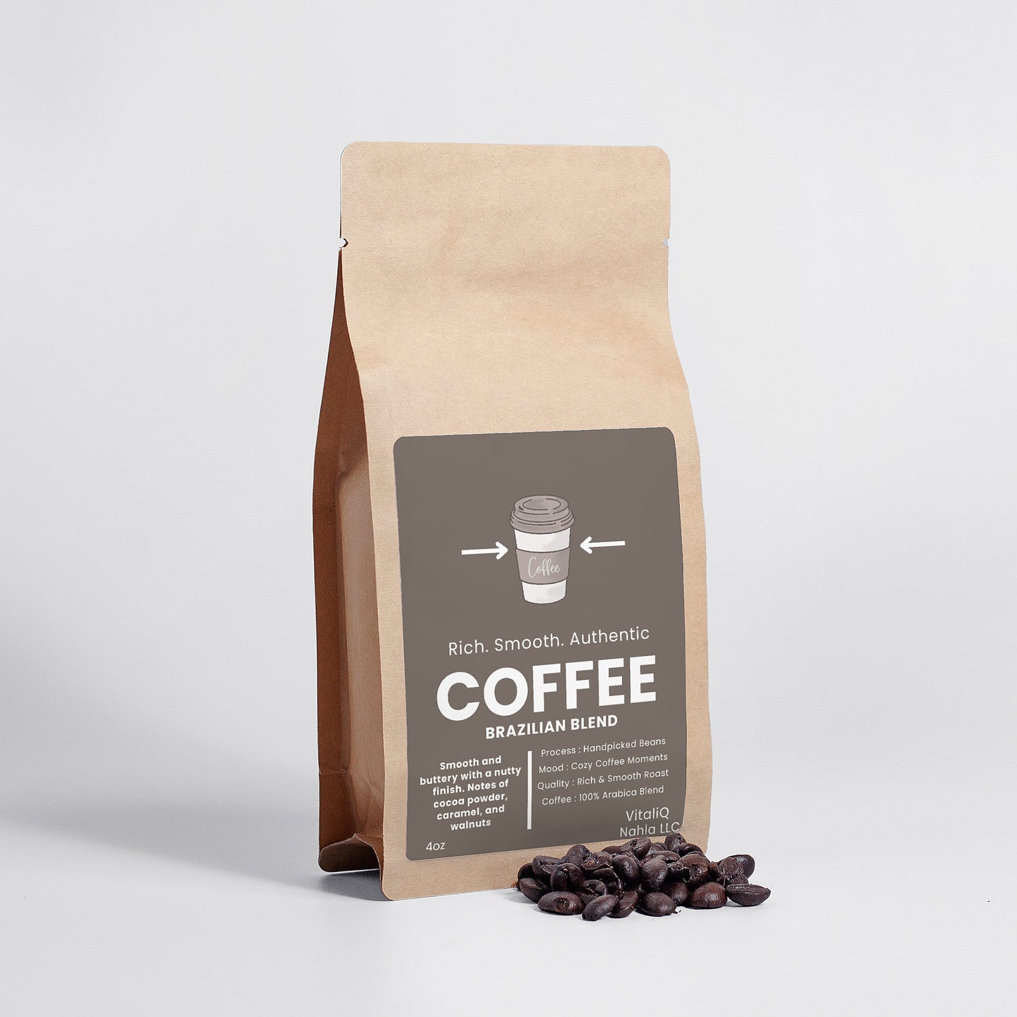 Vitaliq Brazilian Coffee Blend – Fresh 4oz Gourmet Roast