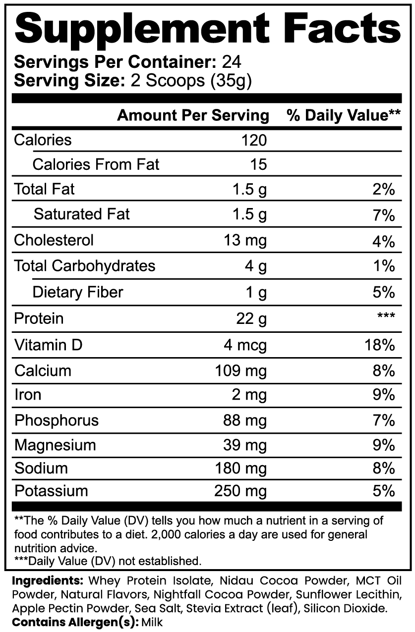 Chocolate Whey Protein Isolate - Muscle & Recovery