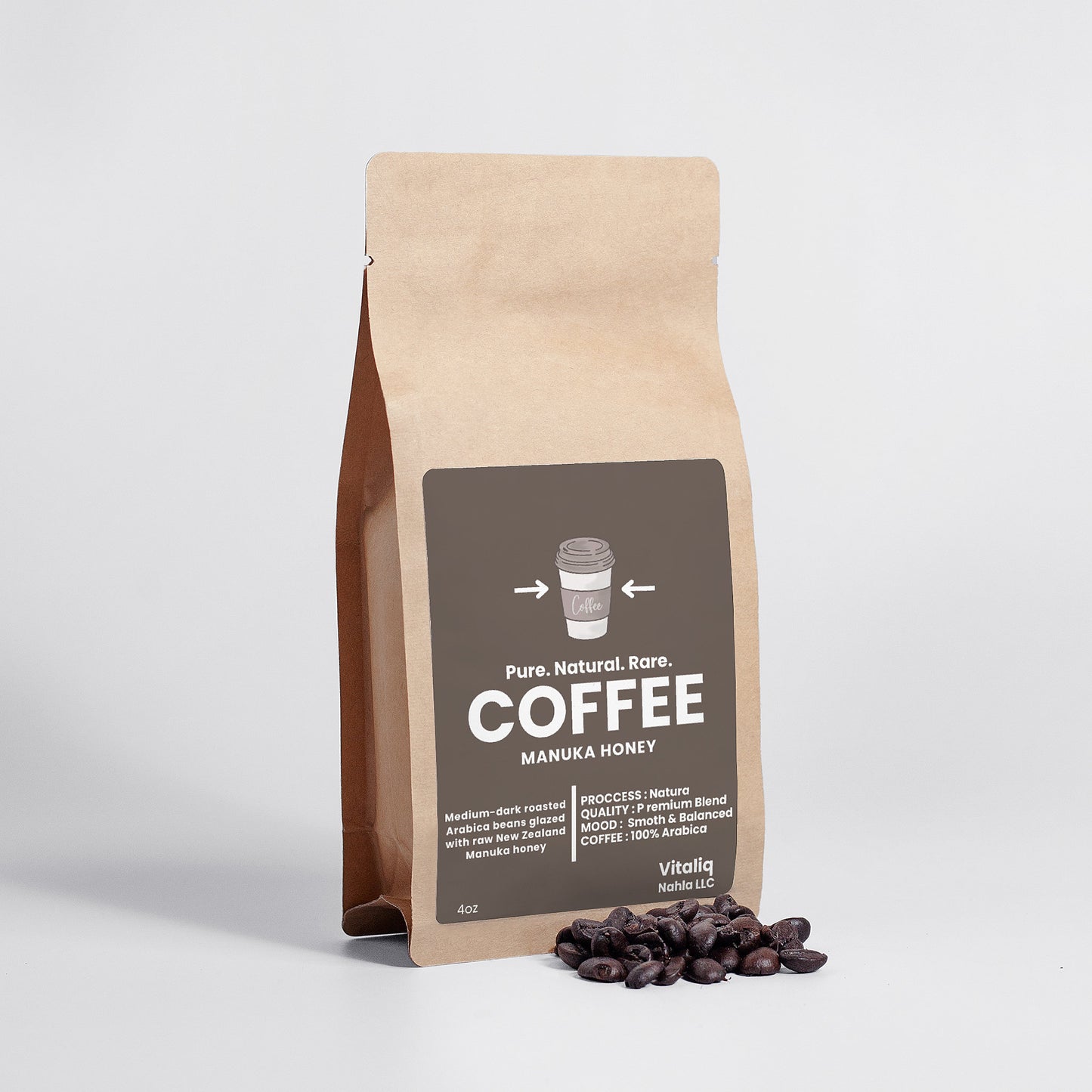 Vitaliq Immune Boosting Coffee – Manuka Honey Blend 4oz