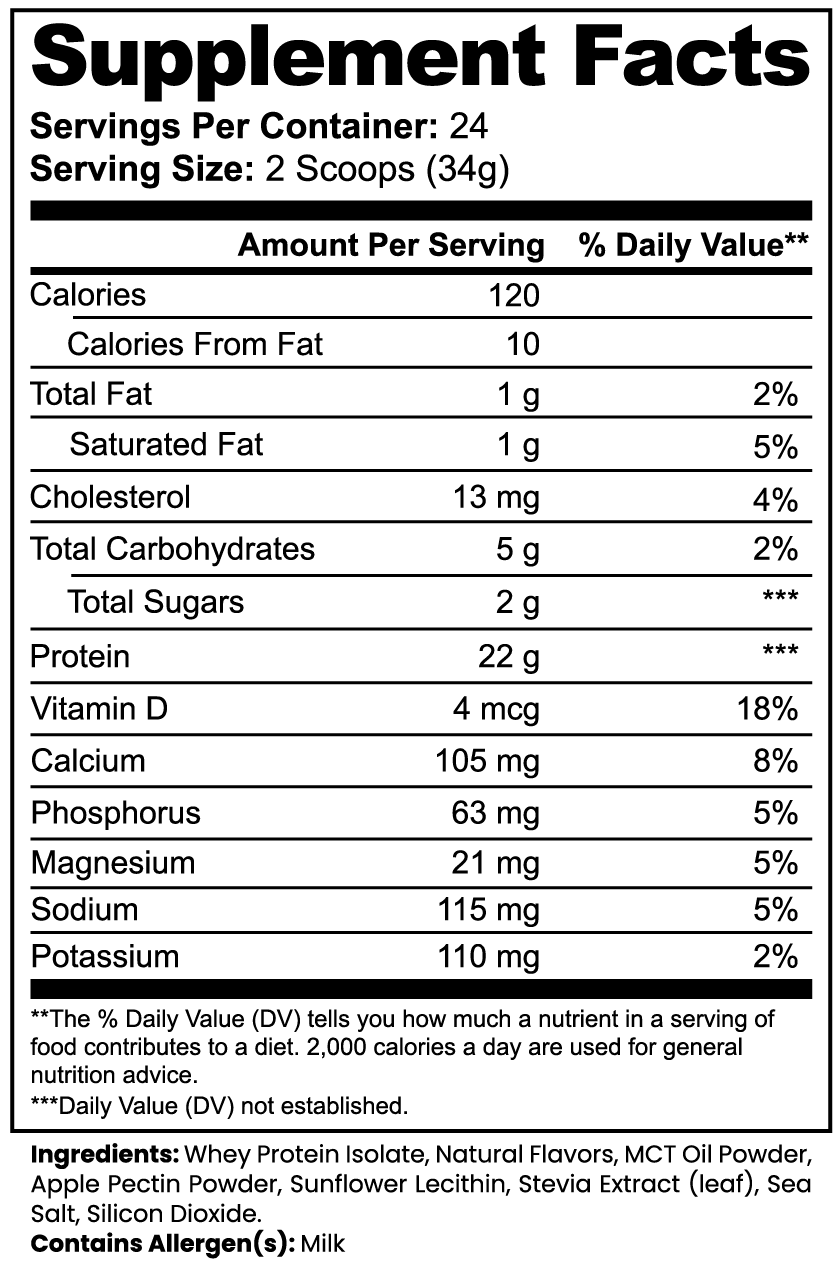 Vitaliq Whey Protein Isolate – Healthy Vanilla Protein Shake